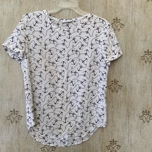 Anchor silk top